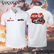 Aprilia Racing Team Polo Baju Tee MotoGP Motorcycle Printed Cotton Polo T-shirt 03