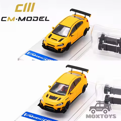 CM MODEL 1:64 STI / WRX Varis Widebody 1.0 / 2.0 yellow Diecast Model Car