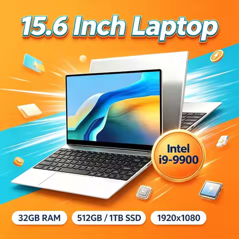 Slim Ultra 15.6 Inch Laptop Intel Core i9 9900 8C 16T 5GHz 32GB RAM 512GB 1TB SSD Gaming Notebook 19