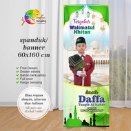 Size 60x160 Cm, Spanduk Banner Tasyakur Khitanan Murah