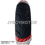 VIVA TYRE MOTORCYCLE TAYAR MOTOR DIAMOND FT238 TUBELESS 120/70-17 HIGH QUALITY