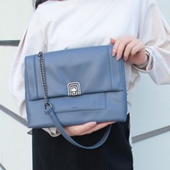 小香風純素皮革 Gracelyn 中型斜孭袋/ 上肩袋 藍莓色