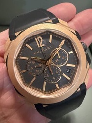 😍😍BVLGARI Octo L'Originale Chronograph 玫瑰金計時錶 寶格麗 Octo L'Originale 計時表 41mm 2024年Fullset😎  自動上鍊機芯BVL