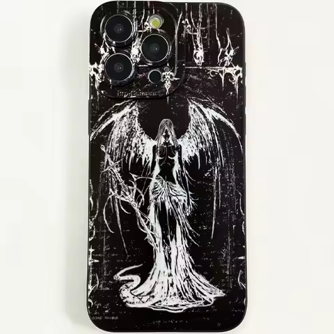 Angel pattern Design Y2K Phone Case for Samsung Galaxy S21 S22 S23 S24 S25 FE Plus Note20 Ultra 4G 5
