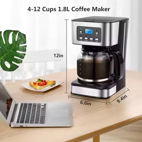 1.5L American drip coffee machine 24 hours reservation insulation function household coffee tool