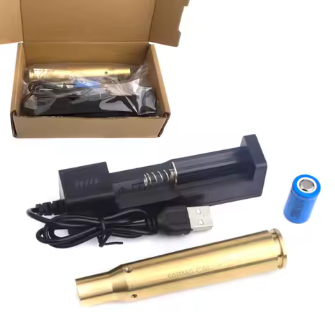 50BMG Laser Bore Sighter .50 Cal Laser Collimator 50BMG Cartridge Red Laser Boresighter