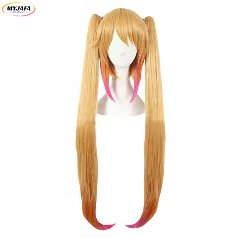 High Quality Tohru Cosplay Wig Kobayashi Dragon Maid Long Golden Pink Ombre Heat Resistant Synthetic
