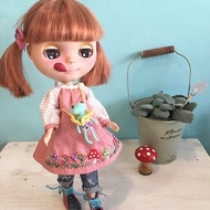 Blythe小布丶licca丶爛草莓的小草莓尺寸的蘑菇森林手工刺繡娃衣