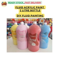 Fluid Acrylic Paint  for DIY Fluid  Bear Acrylic Pour Painting 2 Litre Bottle 流体熊 流体画 颜料