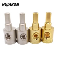 HUJAKON Car Audio Connector, Pure Copper Gold Silver Car Speaker Wire Terminal, 0GA 4GA 8GA Wire Red
