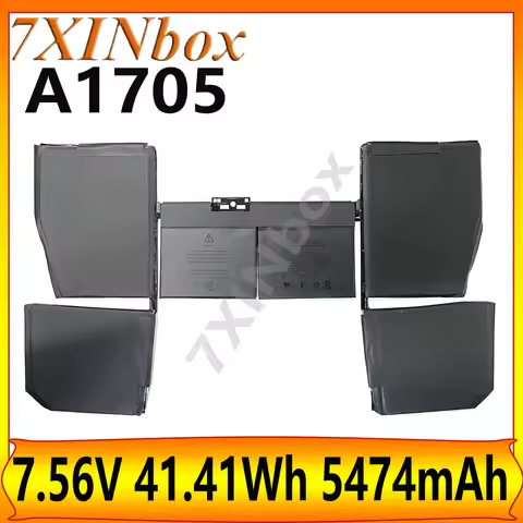 7XINbox A1705 7.56V 41.41Wh 5474mAh Laptop Battery For Apple Macbook Pro Retina 12" A1534 2015-2016 