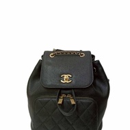 CHANEL黑金荔枝紋後背包