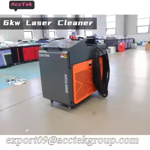 AKQ-6000 Continuous Lazer Cleaning Machine Iron Oxide Layer Remover 3-in-1 Metal Sheet Tube Solderin
