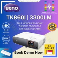 BenQ TK860i | HDR 3300 ANSI Lumens Smart Home Theater True 4K Projector with HDR-PRO for Bright Rooms with Certified Net