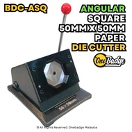 Angular Square Die Cutter- 50mm x 50mm | 2" x 2" Square Angular Die Cutter | Onebadge