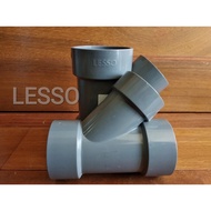 Tee Y Pvc 3" inch Lesso D 45* Y Branch Tee Branch PVC Pipe Connection