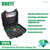 DUOYI DY517A Refrigerat Digital Manifold Gauge Meter Refrigerant HVAC Vacuum Double Pressure Leak Temperature Tester Cold Storage