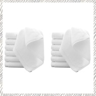 14PCS Towels Cotton White Superior Hotel Quality Soft Face Hand Towels 30X30cm