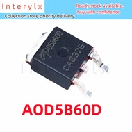 10Pcs/Lot D5B60D AOD5B60D AOD5B60DIGBT Field Effect Tube Patch TO-252 600V 10A