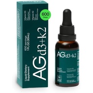 AG1 Vitamin D3 K2 Drops, 1000IU of Vitamin D3 and 100mcg of K2 per Serving, ports Bone Density and C