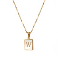 cod Szjinao 26 Letters Necklace 18k Gold 100% Real With Certificate Pendant For Women AU750 Unique J