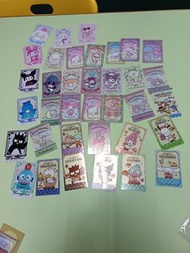大量sanrio 不散賣 裡面有價錢 已開封餅卡 kumori hello kitty 布甸狗 玉桂狗