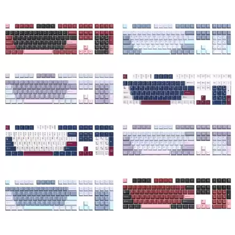 GMK67 GMK87 126 Keys PBT Cherry Keycaps GMK Keycap Double Shot Mechanical Game Keyboard Wireless for