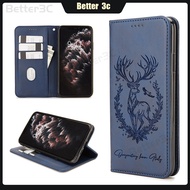 Magnetic Buckle Flip Cover Wallet Phone Case Deer Embossed PU Leather Case For vivo S16 S16 Pro V27 