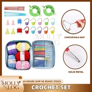 SG Portable Crochet Hook Set Crochet Kit Crochet kit for beginner set knitting kit crochet bag kit