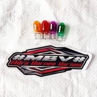 HIJAU UNGU MERAH TURN SIGNAL BULB LIGHT BULB MOTORCYCLE CAR PLUGSenja T10 12V 5 WATT PURPLE GREEN/ R