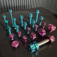 OFF-X Titanium Gr5 Screw Full Set Motorcycle LC V1-V8 Y15 Y16 NVX NMax XMax TMax Skru Gr5 Titanium