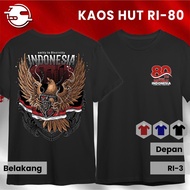August 17th Indonesian Independence Day T-shirt-80 2025 Custom Short Sleeve T-shirt for Men and Wome