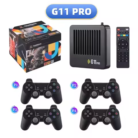 G11 Pro Game Box Video Game Console 256G Built in 60000+ Retro Games 2.4G Wireless Gamepad 4pcs 4K H