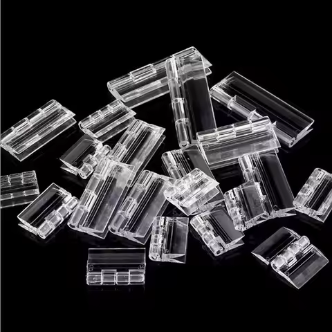 10Pcs Clear Acrylic Plastic Folding Hinges Transparent Plexiglass Hinge Durable 25X33mm 30X35mm 45X3