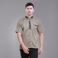 Koko Shirt For Men, Short Sleeve, Adipati Motif, Combination Of Original Batik, Sogan