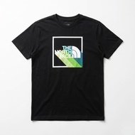 TNF T-Shirt Box Logo Rainbow Stripe Black - Size M Fits L