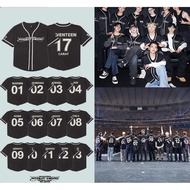 KPOP SEVENTEEN RIGHT HERE Uniform Jersey T-shirt Men's and Women's S.COUPS WONWOO DK THE8 Printed V-
