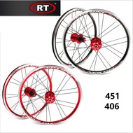 Original RT Folding Bike Wheel 451/406  7-12 Speed Bicycle Wheel Set Bicycle Hub Spoke Set Compatibl