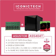 ASUSTOR AS5404T 4GB RAM 0TB~96TB Ironwolf PRO Nas Enclosure Kits. AskBeforeBuyWhatsApp013710000
