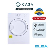 ELBA 7kg Air Vented Dryer | Made In Europe | EBD750V