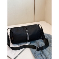 Travel Bag Women One-Shoulder Lightweight Messenger Bag Small Capacity Cylinder Bag Sports Gym Bag L