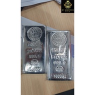JET Nadir Silver Bar 999.9 FINE PURE SILVER BAR 100OZ & 1000g