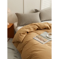 Border Winter Thickened Pure Cotton Double Single Duvet Cover Simple Solid Color 100 Pieces Brushed 