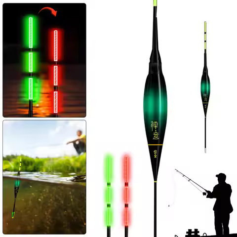 Electronic Smart Fishing Floats Fish Bite Reminder Alarm Luminous Float Bobbers LED Gravity Sensing 