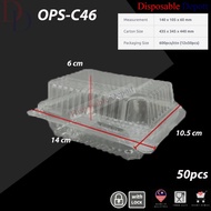 BENXON OPS-C46 Plastic Tray ( 50pcs+-) Bakery Disposable Packaging Food Tray / Bekas Makanan Plastik