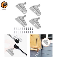 [prettyia] 10mm Ball Stud L Type Gas Strut Mount Bracket Set Alloy Support Accessories Easy Install 