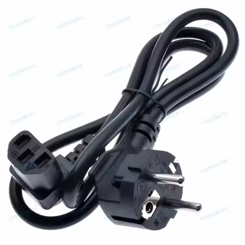 Power Cord Schuko CEE7/7 Male Plug to IEC320-C13 Female Right Angled Power Adapter Cable For Wall Mo
