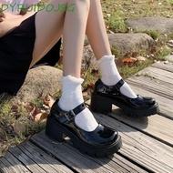 DYRUIDOJSG Lolita Shoes, Y2k Spring/Autumn High Heels Shoes, Fashion Gothic Black JK Leather Shoes f