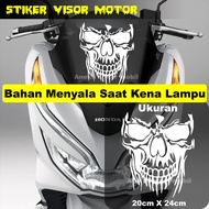 Skull Sticker Motorcycle Visor Sticker