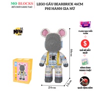 Lego Bearbrick Bear 46cm Female Astronaut Bear MINPIN 3D decor Assembly Model Bear Decoration Astronaut Bear 46cm High - MO46cm
